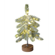 LED Christmas Tree Lamp - Snowy Tabletop Decor with 60