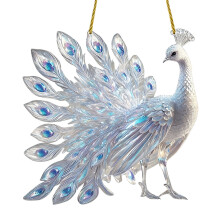 White Peacock Window Ornament Acrylic 2D
