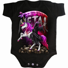 Spiral - METALLICORN - Baby Sleepsuit Black