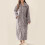 Women's Plush Zip-Up Bathrobe Warm Fluffy Cozy Housecoat 3