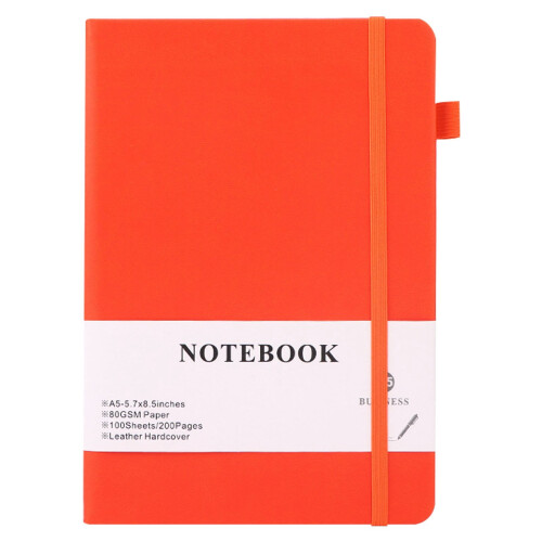 Linear Notebook A5 200 Pages Lined Thick Paper Hardcover