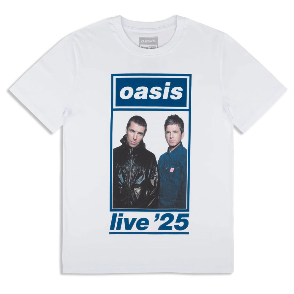 Oasis (L, White) Colour Photo Live 25 T Shirt