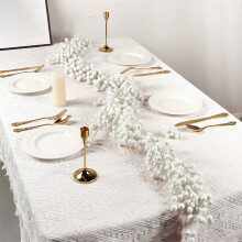 AuroraX White Christmas Garland Berry Decor 5.7 Ft