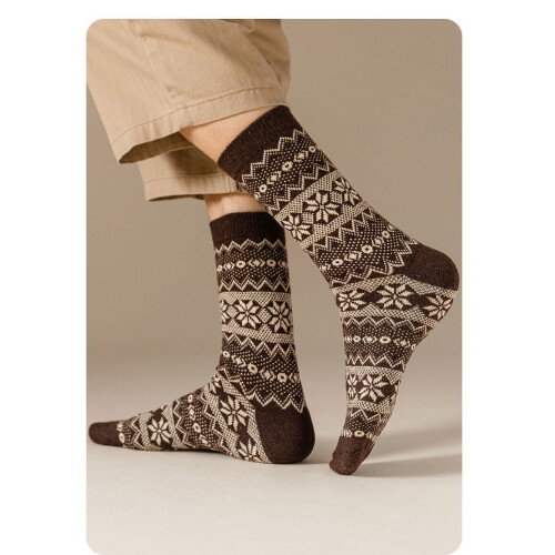 Men's Wool Socks Thermal Winter Thick Crew 5 Pairs 1