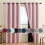 Blackout Curtains Pink Grommet Panel 39.37"W x 78.75"L 1