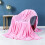 Solid Color Fleece Throw Blanket 60x80 Inches Pink 1