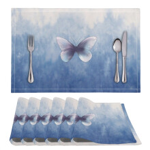 Butterfly Tie-Dye Placemats Set of 6 Heat and Stain