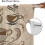 Coffee Theme Rustic Kitchen Curtains 2 Panels 84x84 inch 6