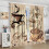 Coffee Theme Rustic Kitchen Curtains 2 Panels 84x84 inch 4
