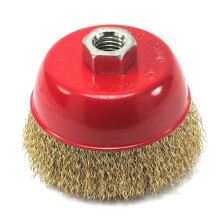 Wire Cup Wheel Brush Fine Crimped 4x5/8 inch 1 Piece