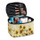 Polyester Makeup Bag with Sunflower Print and Brush Holder 1