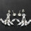 Women's Rhinestone Leaf Stud Earrings with Ear Jackets 4