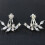 Women's Rhinestone Leaf Stud Earrings with Ear Jackets 5