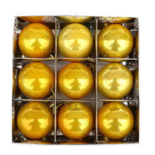 Plastic Pearl Christmas Ornaments Set 6 pcs + Gold