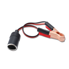 Car Alligator Clamp Power Cable 12V 24V Female Socket
