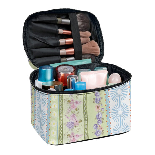 Travel Makeup Bag Polyester Floral Pattern