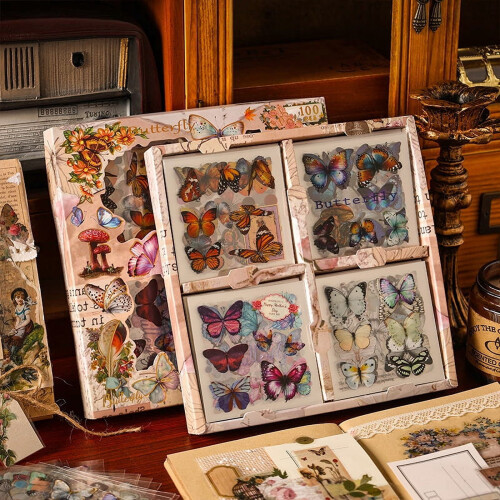 Vintage Sticker Box Set DIY PET 100-Pack 2
