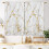 Gold Marble Kitchen Curtains White Modern Texture 2 Panels 1