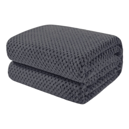 Extra Large Soft Warm Textured Plush Throw Blanket
