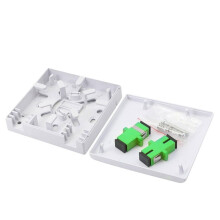 Fiber Panel Box Enclosure 2 Core Fiber Optic Terminal Distribution Junction Box Double Port SC APC Type Panel Fiber