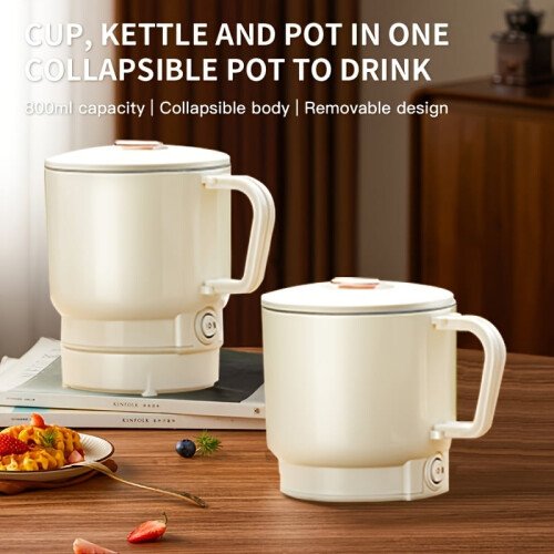 Portable Folding Electric Kettle Stainless Steel 2-Level