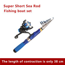 Portable Telescopic Small Short Fishing Rod and Reel Combos, Shrink Fishing Pole with Bag Hook Bait