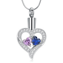 Heart Birthstone Urn Necklace for Ashes 1pc