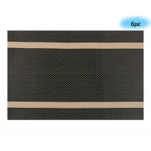 PVC Table Mats Brown Durable Washable Heat Resistant Set of
