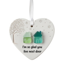 Heart Acrylic Sea Glass Ornament Friendship Keepsake
