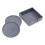 Silicone Round Cup Mat Set Gray 5 pcs 1