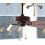 Flower Alloy Glass Ceiling Fan Pull Chain Extenders Iron 8