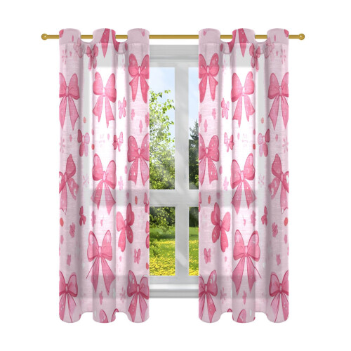 Blackout Curtains Thermal Insulated 2 Panels Pink 1