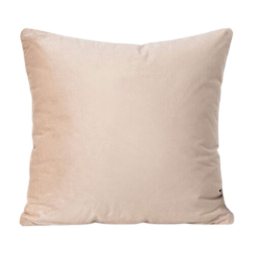 Beige Velvet Throw Pillow 45x45cm with Insert