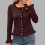 Women's Lightweight Knitted Cardigan Solid Color Casual Top 1