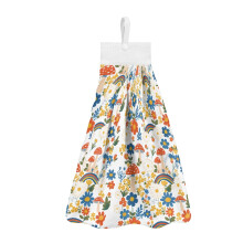 Flower Mushroom Hanging Hand Towels Set 3pc Absorbent