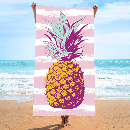 Ultra Microfiber Printed Beach Towel 55.1x27.5 Inch 2 or 4