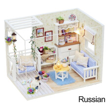 Dollhouse Kit with Furniture and Dust Cover