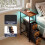 Levede Bedside Table with LED Light Charging 3 Fabric Drawers Storage Brown 5