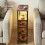Levede Bedside Table with LED Light Charging 3 Fabric Drawers Storage Brown 8