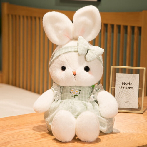 Simulated Rabbit Plush Doll Green 15.7 Inches 1 Piece