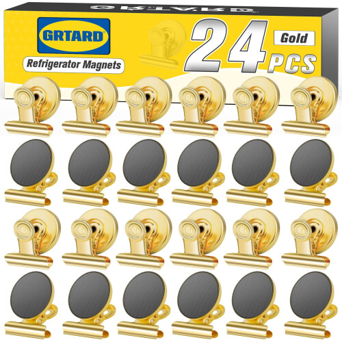 Fridge Magnets Heavy Duty Magnetic Clips 12 Pack Black