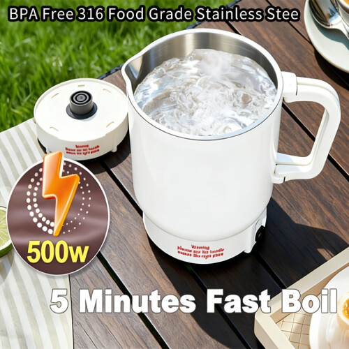 Portable Folding Electric Kettle Stainless Steel 2-Level 2