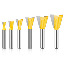 Dovetail Joint Router Bit Set 6 pcs 1/4 to 7/8 inch