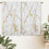 Gold Marble Kitchen Curtains White Modern Texture 2 Panels 6