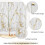 Gold Marble Kitchen Curtains White Modern Texture 2 Panels 4