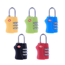 TSA-Approved Luggage Lock Zinc Alloy Black 3-Pack
