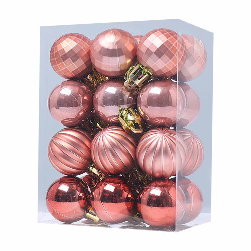 Christmas Ball Pendant Blue 3cm 24 pcs