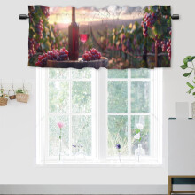 Winery Kitchen Window Valance Red Wine Theme 54x18 in
