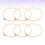 WHAMVOX Round Flower Lace Sewing Frame Set 6 pcs Khaki 6