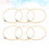 WHAMVOX Round Flower Lace Sewing Frame Set 6 pcs Khaki 8